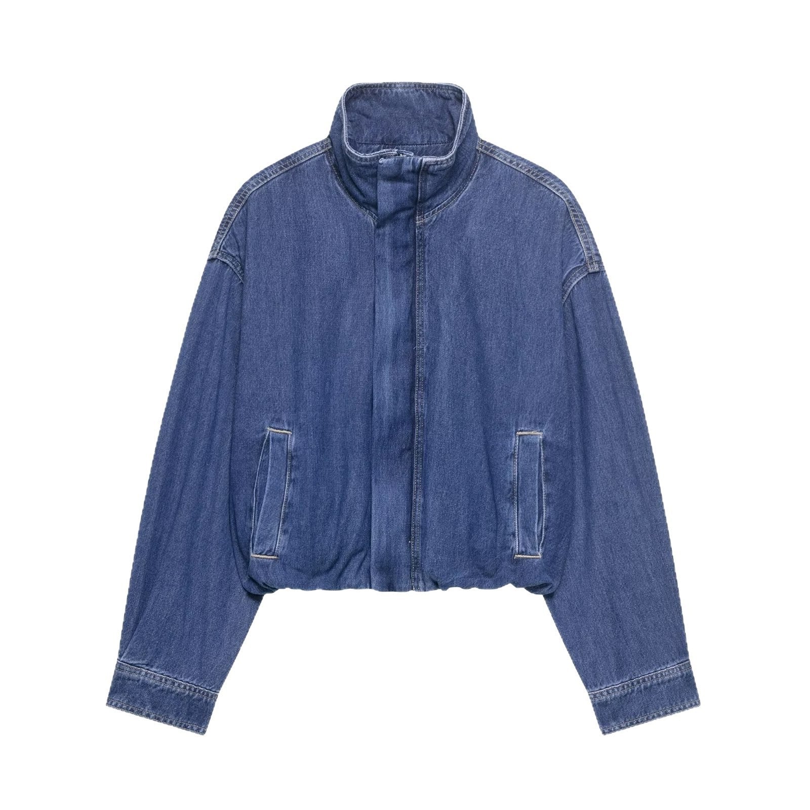 Women's Early Autumn Casual Denim Jacket - All Match Blue Jean Coat