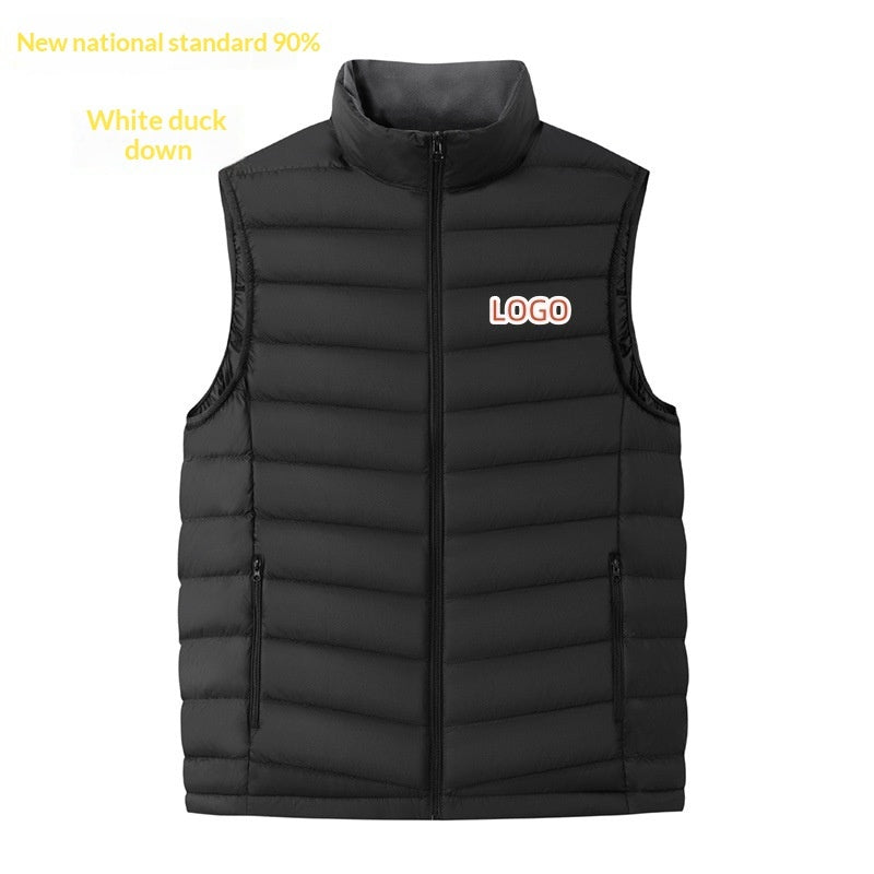 Stand-collar Sleeveless Vest Padded And Warm