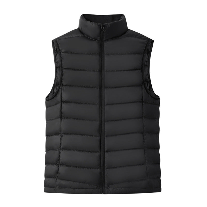 Stand-collar Sleeveless Vest Padded And Warm