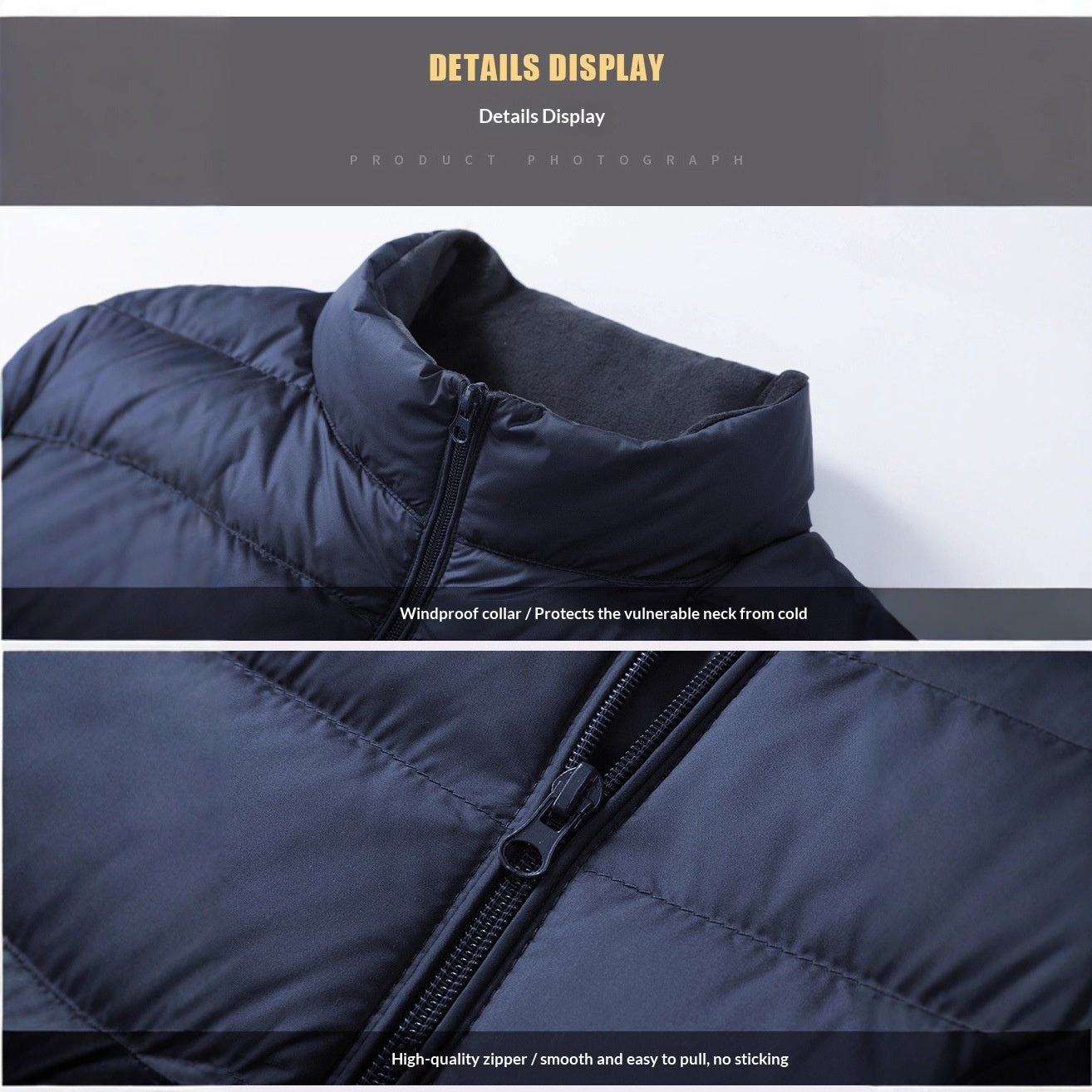 Stand-collar Sleeveless Vest Padded And Warm