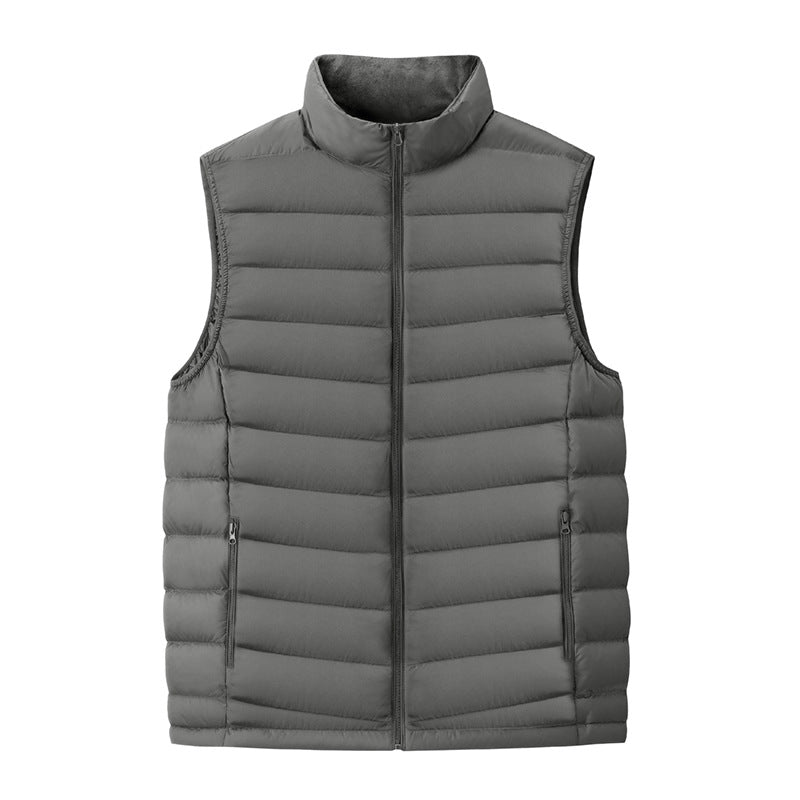 Stand-collar Sleeveless Vest Padded And Warm