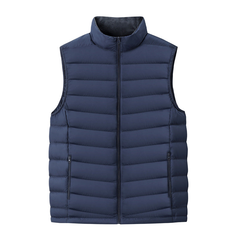 Stand-collar Sleeveless Vest Padded And Warm